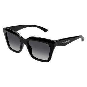 New ALEXANDER MCQUEEN Black Square AM0473SA 001 Sunglasses Women